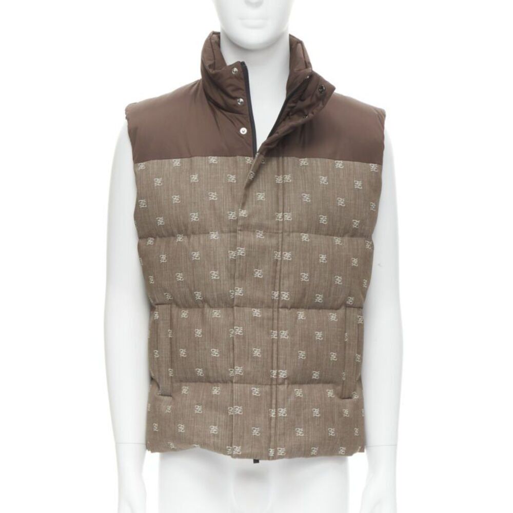Fendi Monogram Jacquard Puffer Vest